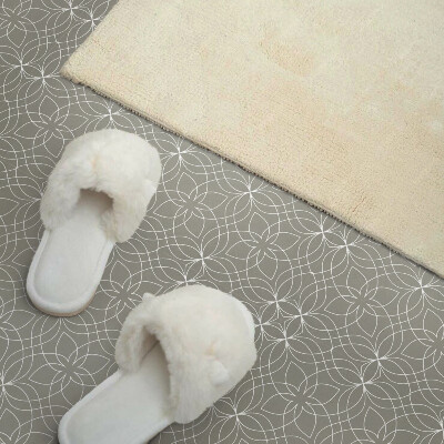 Négyzet alakú pvc falpanel Virágok modern geometriában