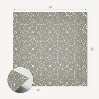 Négyzet alakú pvc falpanel Virágok modern geometriában