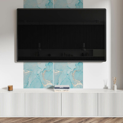 Négyzet alakú pvc falpanel Absztrakt design folyékony formák