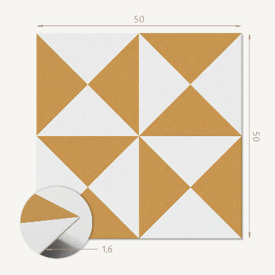 Négyzet alakú falpanel Háromszög alakú minta geometriai stílusban