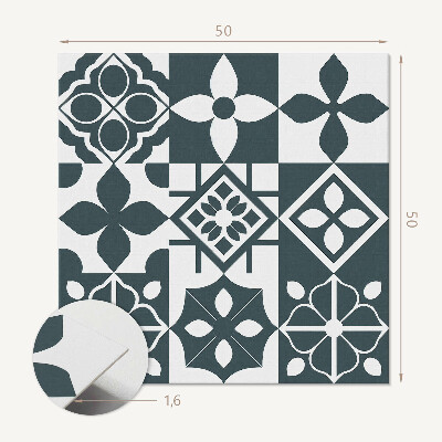 Négyzet alakú pvc falpanel Geometriai formák a csempéken