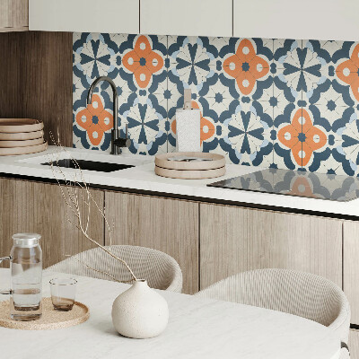 Négyzet alakú pvc falpanel Csempézett design virágokkal