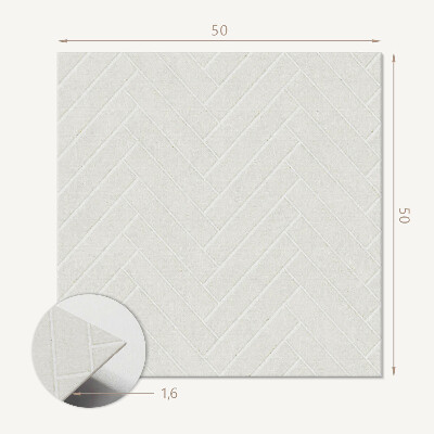 Négyzet alakú pvc falpanel Halszálka ihlette design