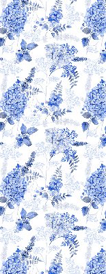 Ablak roló Kék virágok