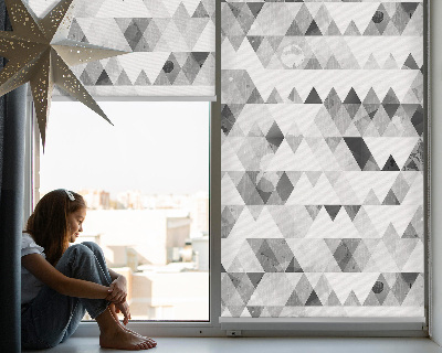 Árnyékoló ablakra Szürke minta háromszögekkel