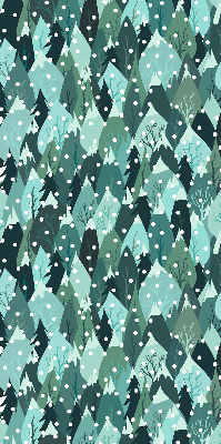 Roló függöny Erdő és hulló hó