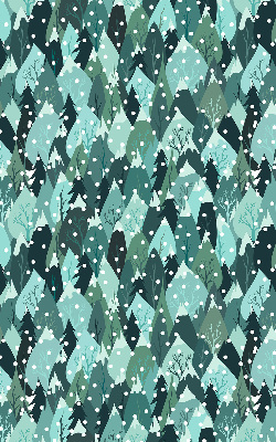 Roló függöny Erdő és hulló hó