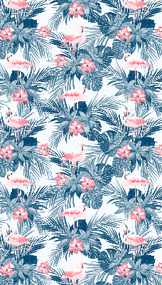 Ablak roló Trópusi növények és flamingók
