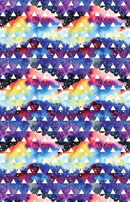 Ablak árnyékoló Fehér háromszögek színes háttérrel