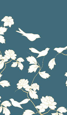 Árnyékoló ablakra Fehér madarak fehér virágokon