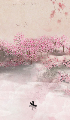 Roló függöny Kerti cseresznye virág