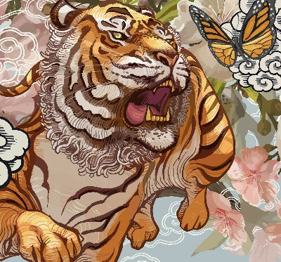 Árnyékoló ablakra Tigris virágokban