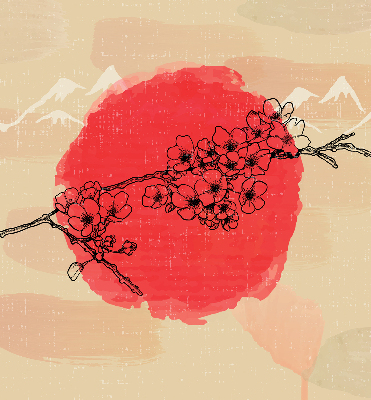 Árnyékoló ablakra Virágok piros körben