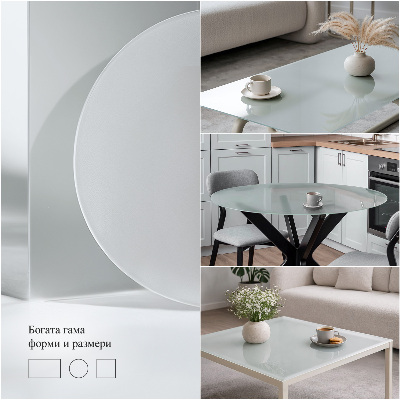 Edzett, kerek, féláttetsző üveglap