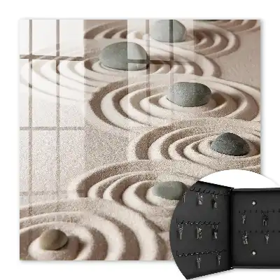 Kulcstartó szekrény falra Zen béke szürke kövekkel