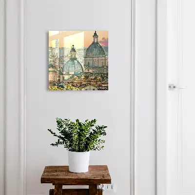 Kulcsdoboz A város panorámája meleg színekben