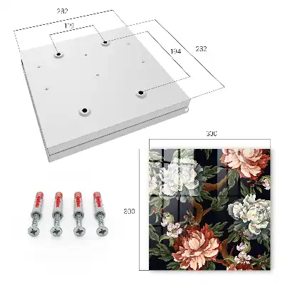 Kulcstartó szekrény A természet virágai a sötét háttér előtt