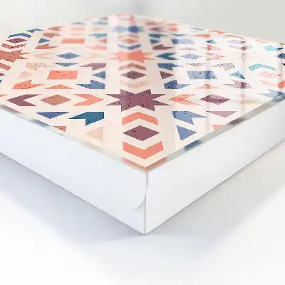 Kulcsdoboz Geometrikus minta meleg színekben
