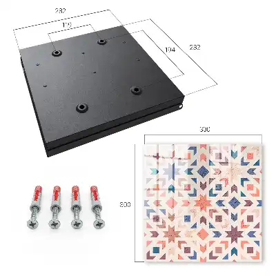Kulcsdoboz Geometrikus minta meleg színekben