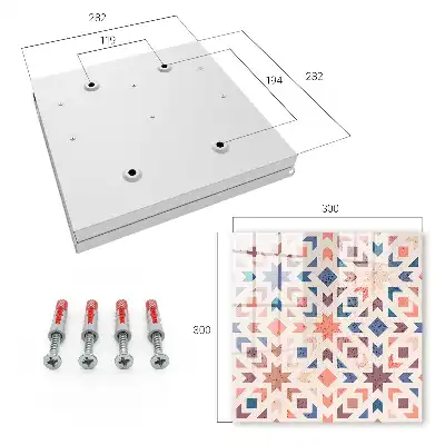 Kulcsdoboz Geometrikus minta meleg színekben
