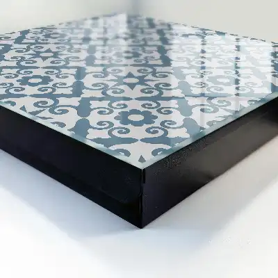 Kulcstartó szekrény Geometrikus elegancia kék árnyalatokban