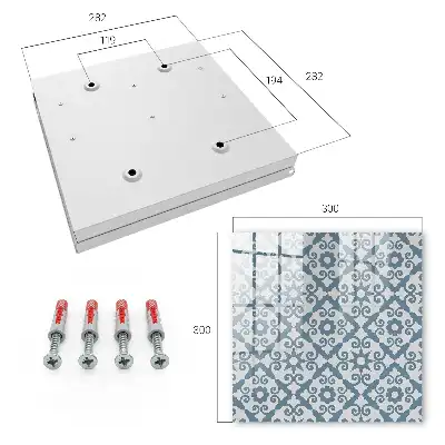 Kulcstartó szekrény Geometrikus elegancia kék árnyalatokban