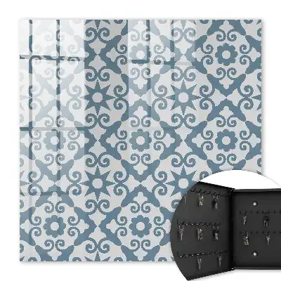Kulcstartó szekrény Geometrikus elegancia kék árnyalatokban