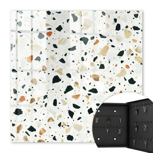 Kulcsdoboz Természetes árnyalatú terrazzo minta