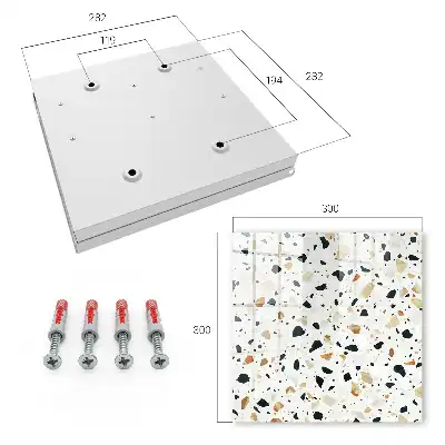Kulcsdoboz Természetes árnyalatú terrazzo minta