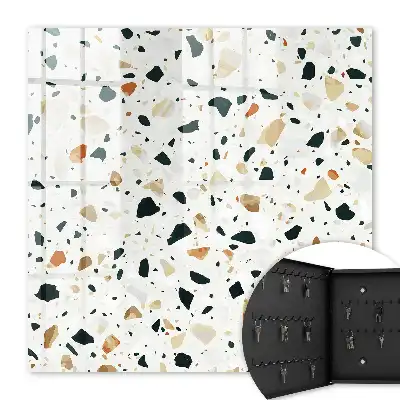 Kulcsdoboz Természetes árnyalatú terrazzo minta