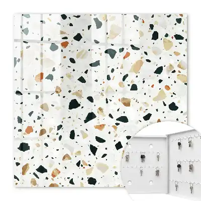 Kulcsdoboz Természetes árnyalatú terrazzo minta
