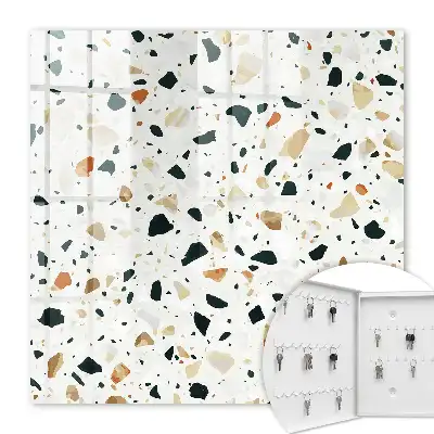 Kulcsdoboz Természetes árnyalatú terrazzo minta