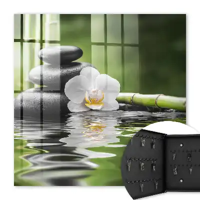 Kulcstartó szekrény Orchidea zen kövek vízben