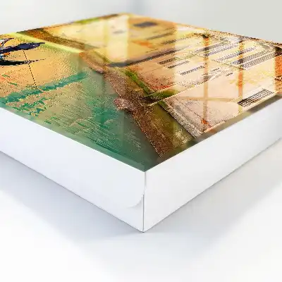 Kulcsdoboz Egy velencei csatorna épületekkel a háttérben