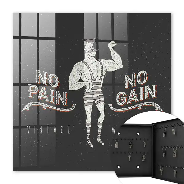 Kulcstároló doboz Retro strongman motivációs felirat