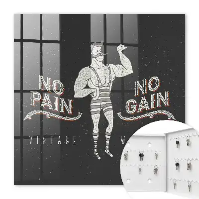 Kulcstároló doboz Retro strongman motivációs felirat
