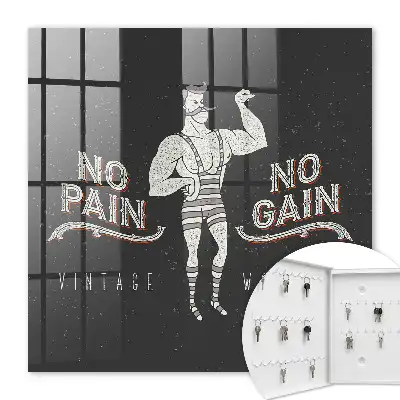 Kulcstároló doboz Retro strongman motivációs felirat