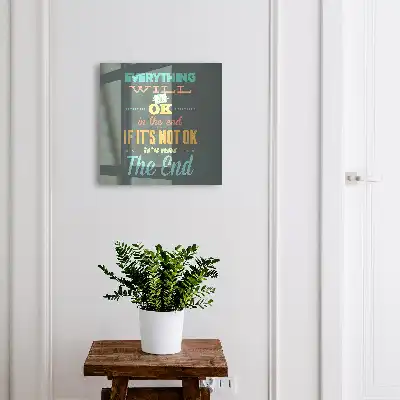 Kulcstároló doboz Pozitív üzenet, energikus kompozíció