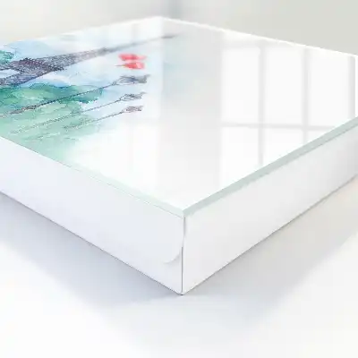 Kulcsdoboz Párizsi táj kék háttérrel