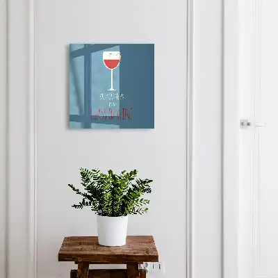 Kulcstartó szekrény Pohár bor inspiráló felirattal