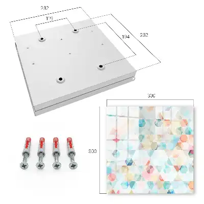 Kulcstartó szekrény Geometrikus pasztell minták