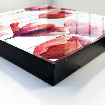 Kulcstároló szekrény Piros és rózsaszín tulipánok