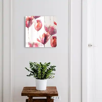 Kulcstároló szekrény Piros és rózsaszín tulipánok