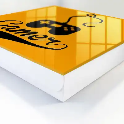 Kulcstartó szekrény Gamerpad és narancssárga felirat