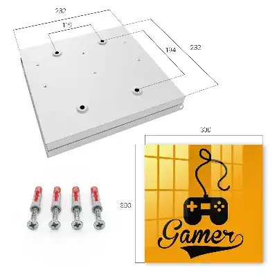 Kulcstartó szekrény Gamerpad és narancssárga felirat