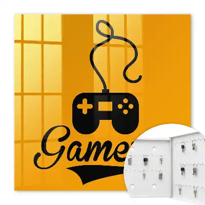 Kulcstartó szekrény Gamerpad és narancssárga felirat