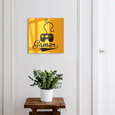 Kulcstartó szekrény Gamerpad és narancssárga felirat