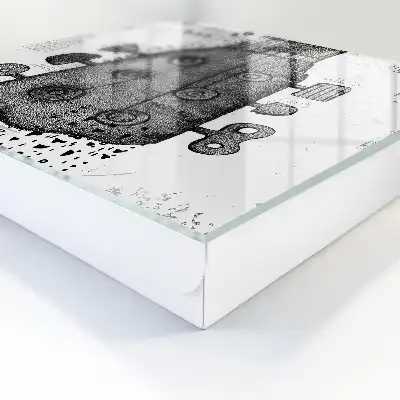 Kulcsdoboz Kivételes részletekkel rendelkező gitár illusztrációja
