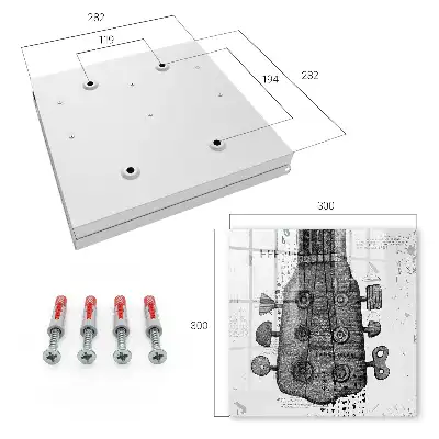 Kulcsdoboz Kivételes részletekkel rendelkező gitár illusztrációja