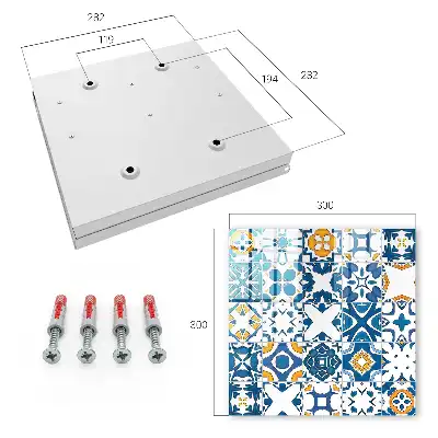 Kulcstároló doboz Geometrikus minták sárga kontraszttal